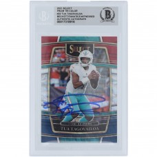 Tua Tagovailoa Miami Dolphins Autographed 2021 Panini Select Tri-Color Prizm #22 #/249 Beckett Fanatics Witnessed Authenticated Card