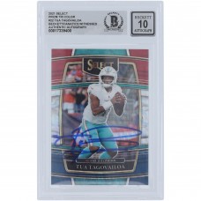 Tua Tagovailoa Miami Dolphins Autographed 2021 Panini Select Tri-Color Prizm #22 #/249 Beckett Fanatics Witnessed Authenticated 10 Card