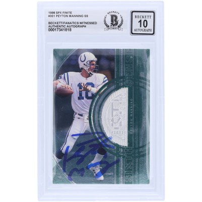 Peyton Manning Indianapolis Colts Autographed 1998 Upper Deck SPX Finite #351 #/2700 Beckett Fanatics Witnessed Authenticated 10 Rookie Card