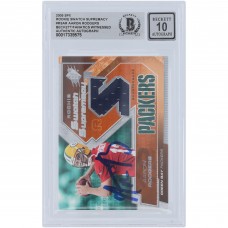 Aaron Rodgers Green Bay Packers Autographed 2005 Upper Deck SPX Rookie Swatches Supremacy Relic #RS-AR Beckett Fanatics Witnessed Authenticated 10 Rookie Card