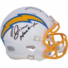 Justin Herbert & Jim Harbaugh Los Angeles Chargers Autographed Fanatics Authentic Riddell Speed Mini Helmet Justin Herbert & Jim Harbaugh Los Angeles Chargers Autographed Fanatics Authentic Riddell Speed Mini Helmet