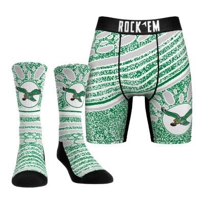Трусы и носки Philadelphia Eagles Rock Em Socks Unisex Throwback Splash