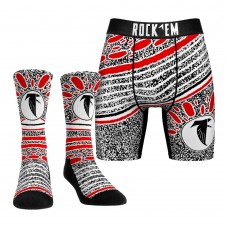 Unisex Atlanta Falcons Rock Em Socks Throwback Splash Underwear and Crew Socks Combo Pack
