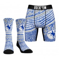 Unisex Indianapolis Colts Rock Em Socks Throwback Splash Underwear and Crew Socks Combo Pack