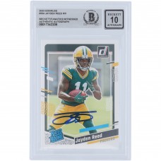 Jayden Reed Green Bay Packers Autographed 2023 Panini Donruss Rated Rookie #334 Beckett Fanatics Witnessed Authenticated 10 Rookie Card