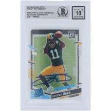 Jayden Reed Green Bay Packers Autographed 2023 Panini Donruss Optic Rated Rookie #239 Beckett Fanatics Witnessed Authenticated 10 Rookie Card