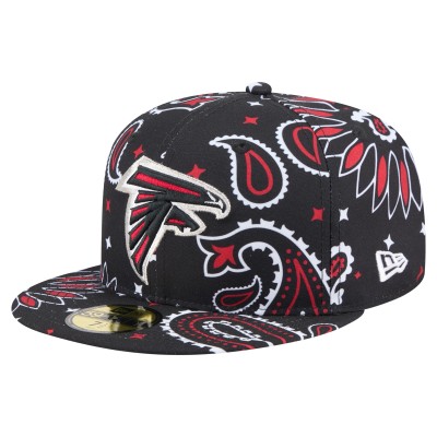 Бейсболка Atlanta Falcons New Era Black Paisley 59FIFTY