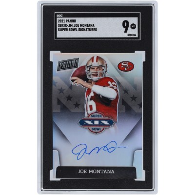 Joe Montana San Francisco 49ers Autographed 2021 Panini Super Bowl Signatures #SBXIX-JM SGC Authenticated 9 Card