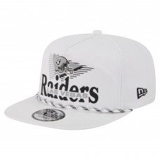 Las Vegas Raiders New Era White Collide Golfer Snapback Hat