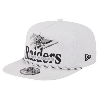 Las Vegas Raiders New Era White Collide Golfer Snapback Hat