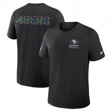 Футболка San Francisco 49ers Nike Black Tall 2025 NFL Crucial Catch Tri-Blend Dri-FIT