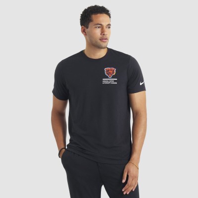 Футболка Chicago Bears Nike Black Tall 2025 NFL Crucial Catch Tri-Blend Dri-FIT