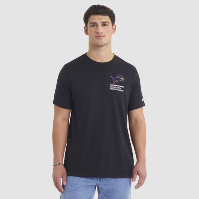 Футболка Detroit Lions Nike Black Tall 2025 NFL Crucial Catch Tri-Blend Dri-FIT