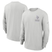 Minnesota Vikings Nike Gray Essential Heavy Max90 Long Sleeve T-Shirt