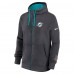 Miami Dolphins Nike Anthracite Primetime Club Full-Zip Hoodie