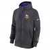 Minnesota Vikings Nike Anthracite Primetime Club Full-Zip Hoodie