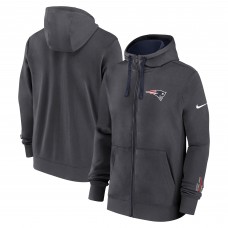 New England Patriots Nike Anthracite Primetime Club Full-Zip Hoodie