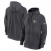 New Orleans Saints Nike Anthracite Primetime Club Full-Zip Hoodie