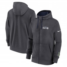 Seattle Seahawks Nike Anthracite Primetime Club Full-Zip Hoodie