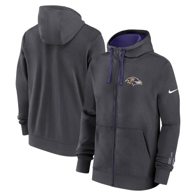Толстовка на молнии Baltimore Ravens Nike Anthracite Primetime Club