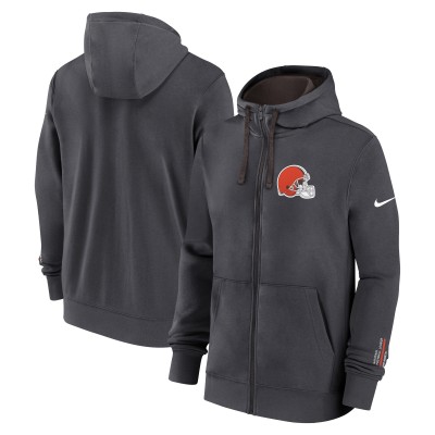 Толстовка на молнии Cleveland Browns Nike Anthracite Primetime Club