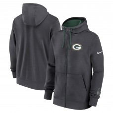 Толстовка на молнии Green Bay Packers Nike Anthracite Primetime Club