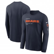 Футболка с длинным рукавом Chicago Bears Nike Navy Play to Win Essential Футболка с длинным рукавом Chicago Bears Nike Navy Play to Win Essential