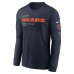 Футболка с длинным рукавом Chicago Bears Nike Navy Play to Win Essential