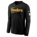 Футболка с длинным рукавом Pittsburgh Steelers Nike Black Play to Win Essential