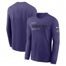 Футболка с длинным рукавом Baltimore Ravens Nike Purple Play to Win Essential