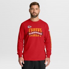 Kansas City Chiefs Fanatics Red Hometown Sweep Legacy Long Sleeve T-Shirt