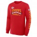 Kansas City Chiefs Fanatics Red Hometown Sweep Legacy Long Sleeve T-Shirt