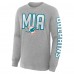 Miami Dolphins Fanatics Heather Gray Hometown Sweep Legacy Long Sleeve T-Shirt