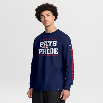 New England Patriots Fanatics Navy Hometown Sweep Legacy Long Sleeve T-Shirt