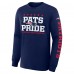 New England Patriots Fanatics Navy Hometown Sweep Legacy Long Sleeve T-Shirt