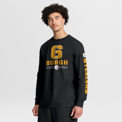 Pittsburgh Steelers Fanatics Black Hometown Sweep Legacy Long Sleeve T-Shirt