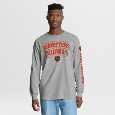 Футболка с длинным рукавом Chicago Bears Fanatics Heather Gray Hometown Sweep Legacy Футболка с длинным рукавом Chicago Bears Fanatics Heather Gray Hometown Sweep Legacy