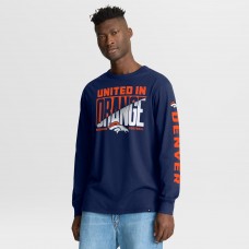 Футболка с длинным рукавом Denver Broncos Fanatics Navy Hometown Sweep Legacy
