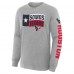 Футболка с длинным рукавом Houston Texans Fanatics Heather Gray Hometown Sweep Legacy