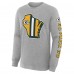 Футболка с длинным рукавом Green Bay Packers Fanatics Heather Gray Hometown Sweep Legacy