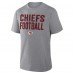 Kansas City Chiefs Fanatics Heather Gray First Down Tribute Tri-Blend T-Shirt