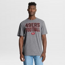 San Francisco 49ers Fanatics Heather Gray First Down Tribute Tri-Blend T-Shirt