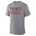 Minnesota Vikings Fanatics Heather Gray First Down Tribute Tri-Blend T-Shirt