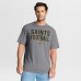 Футболка New Orleans Saints Fanatics Heather Gray First Down Tribute Tri-Blend