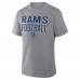 Los Angeles Rams Fanatics First Down Tribute Tri-Blend T-Shirt - Heather Gray