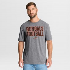Cincinnati Bengals Fanatics Heather Gray First Down Tribute Tri-Blend T-Shirt