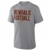 Cincinnati Bengals Fanatics Heather Gray First Down Tribute Tri-Blend T-Shirt
