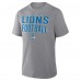Футболка Detroit Lions Fanatics Heather Gray First Down Tribute Tri-Blend