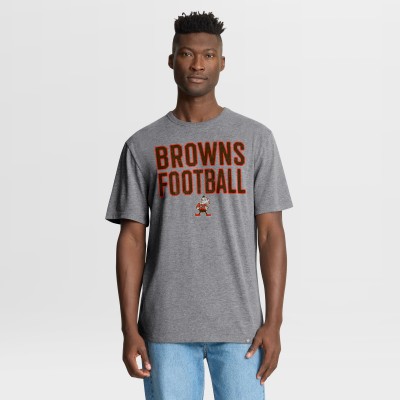 Футболка Cleveland Browns Fanatics Heather Gray First Down Tribute Tri-Blend