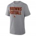 Футболка Cleveland Browns Fanatics Heather Gray First Down Tribute Tri-Blend